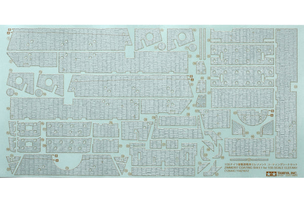 Tamiya 12644 1:35 Zimmerit Coating Sheet Elefant