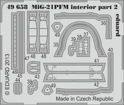 Eduard 49658 1:48 Mikoyan MiG-21PFM interior