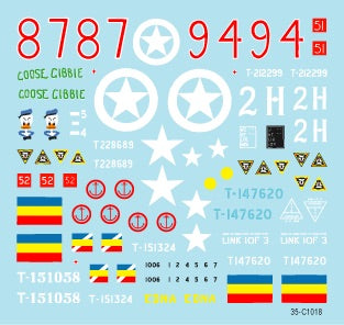 Star Decals 35-C1018 1:35 British Special Shermans - BARV, Crab and Crocodile Shermans.