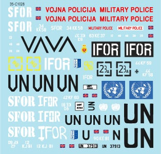 Star Decals 35-C1028 1:35 Balkan Peacekeepers # 5. British Landrover Defender UN, IFOR, SFOR.