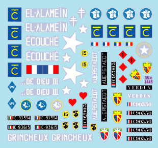 Star Decals 35-C1445 1:35 Indochine # 7. French M5A1 Stuart Early and late turrets.