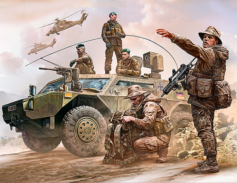 Master Box MB35195 1:35 Bundeswehr. German military men, Present day