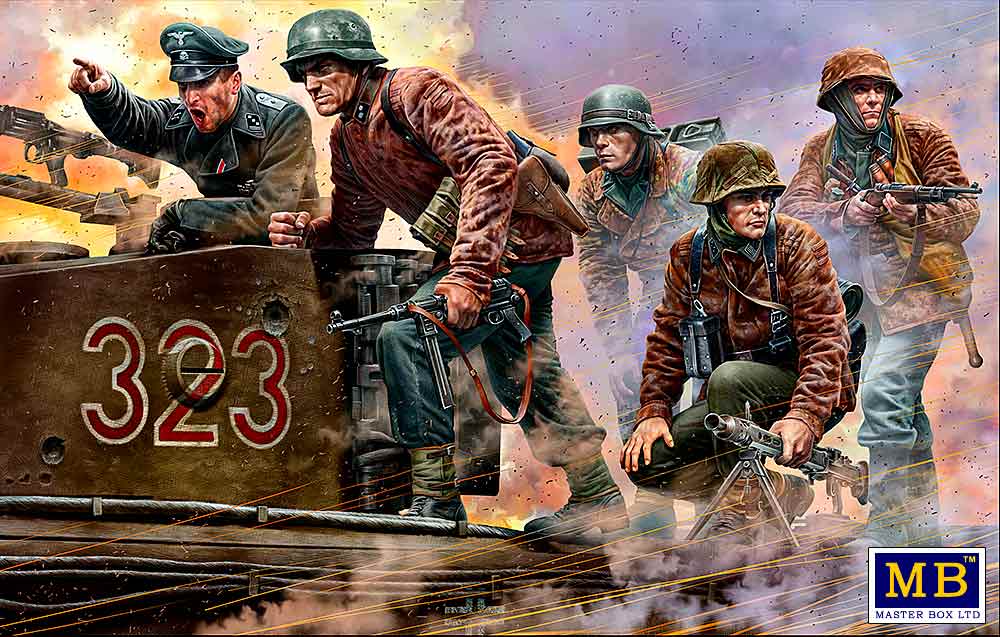 Master Box MB35218 1:35 German military men, 1944-1945. Das Maschinengewehr ist dort!