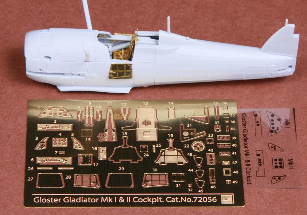 SBS Model SBS72056 1:72 Gloster Gladiator Mk.I/Mk.II cockpit set (
