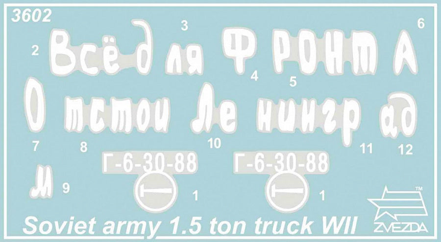 Zvezda 3602 1:35 Soviet GAZ AA Light Truck WWII