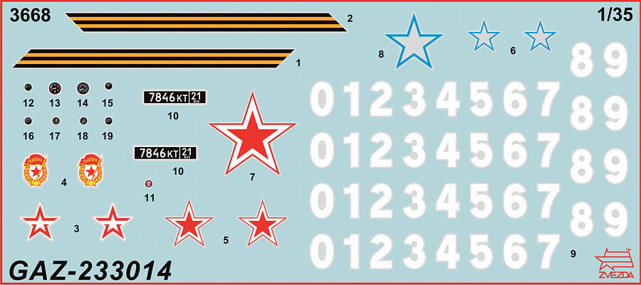 Zvezda 3668 1:35 GAZ-233014 Tiger Soviet Armoured Vehicle 4x4