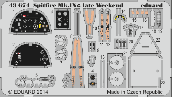 Eduard 49674 1:48 Supermarine Spitfire MK.IXc late WEEKEND