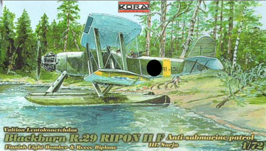 Kora 72130 1:72 Blackburn R.29 Ripon II F Anti-Submarine Patrol III.Sarja floatplane Decals Finland.