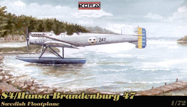 Kora 72104 1:72 S4/Hansa-Brandenburg 47 floatplane Decals Sweden