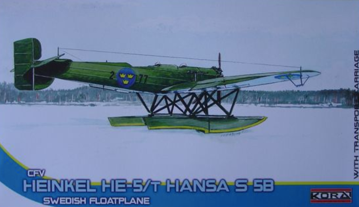 Kora 72188 1:72 Svenska Aero Heinkel He-5/T Hansa S5B Swedish floatplane
