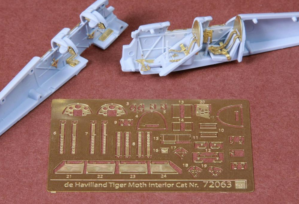 SBS Model SBS72063 1:72 de Havilland DH-82a Tiger Moth cockpit set