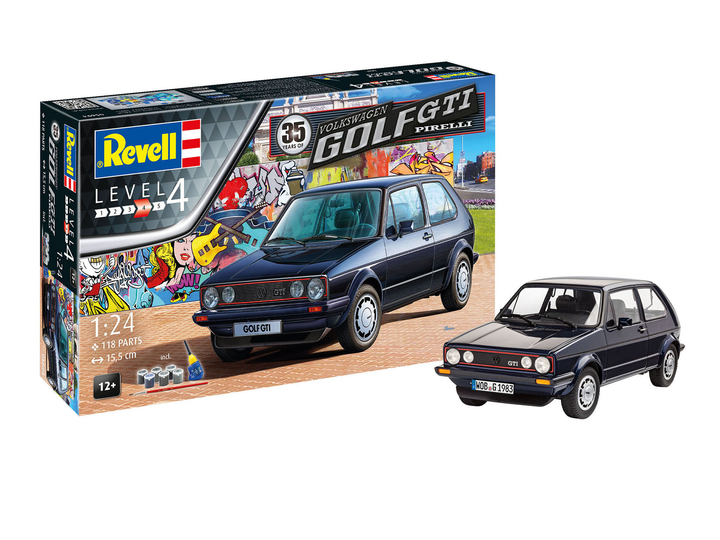Revell 05694 1:24 35 Years of Volkswagen Golf GTi Pirelli Gift Set