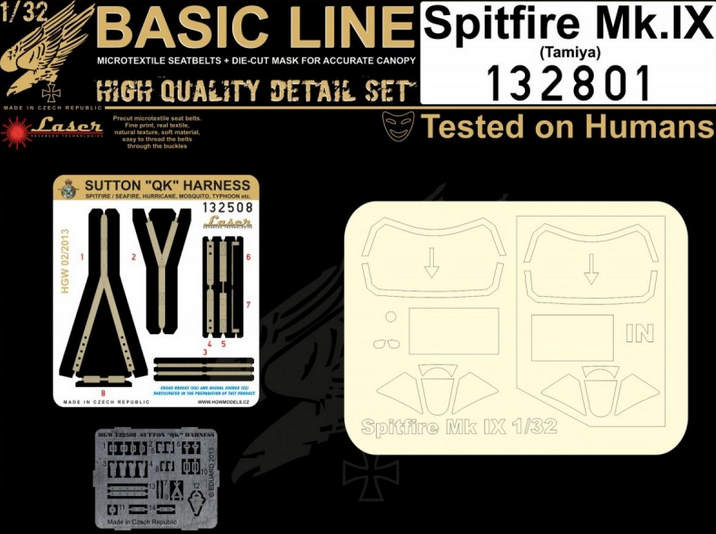 HGW 132801 1:32 Supermarine Spitfire Mk.IXc/Mk.IXe BASIC LINE: seatbelts + masks