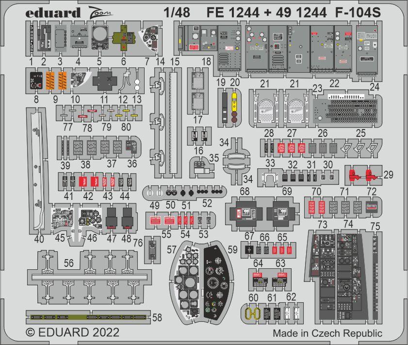 Eduard 491244 1:48 Lockheed F-104S Starfighter Detailing Set