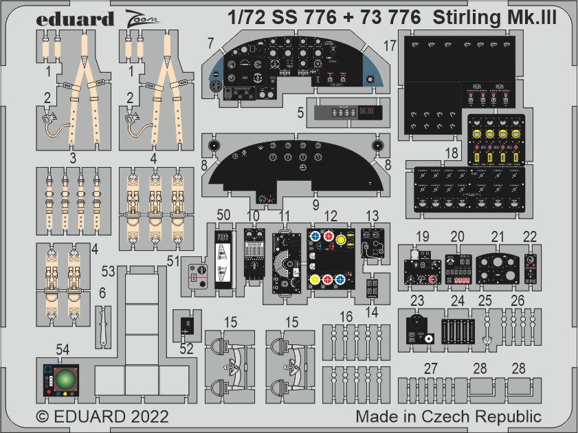 Eduard SS776 1:72 Short Stirling Mk.III to be used with Italeri