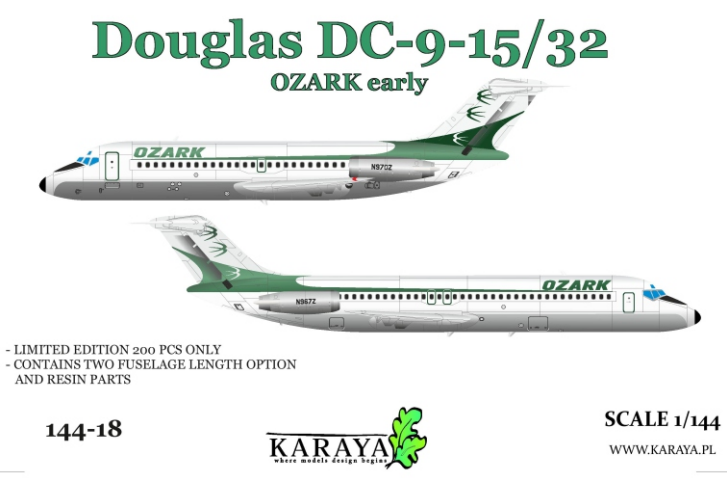 Karaya 144-18 1:144 Douglas DC-9-15/32