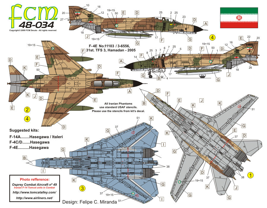 FCM 48034 1:48 Iranian Tomcats & Phantoms