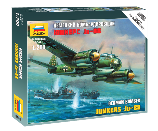 Zvezda 6186 1:200 Junkers Ju-88A-4