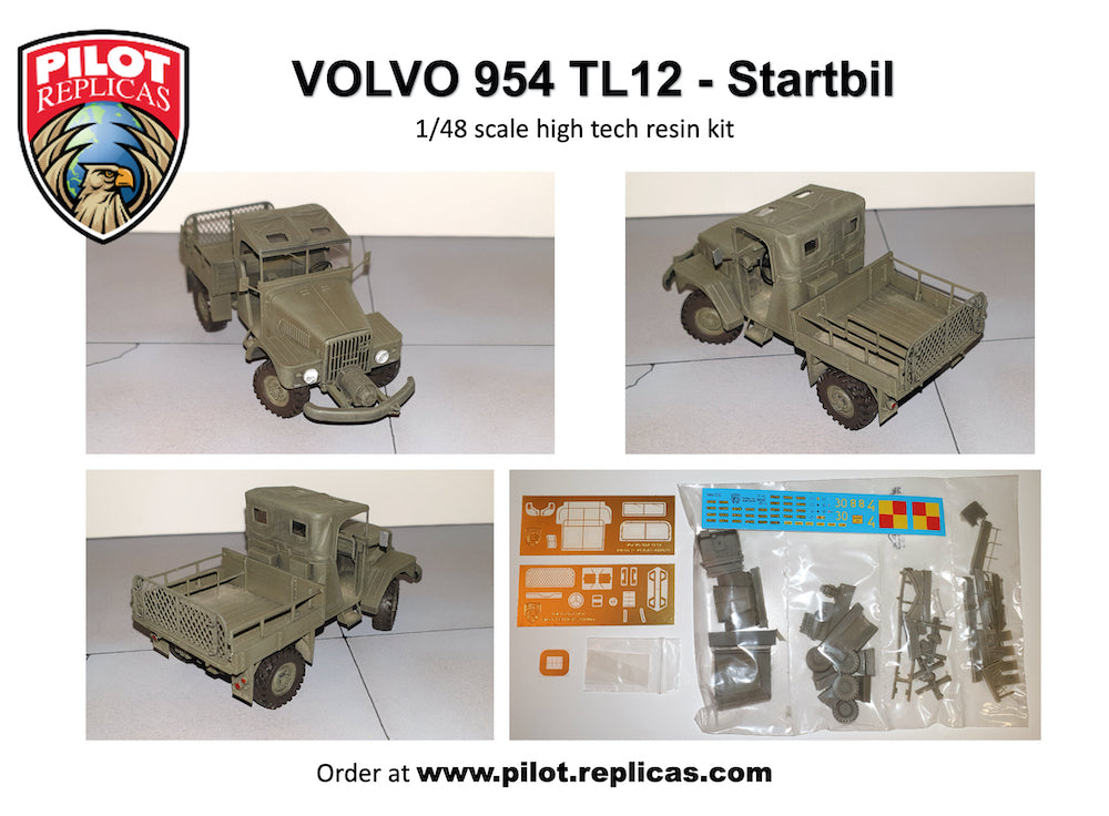 Pilot Replicas 48R011 1:48 Volvo 954 TL12 Swedish & Finnish Air force Tow Jeep