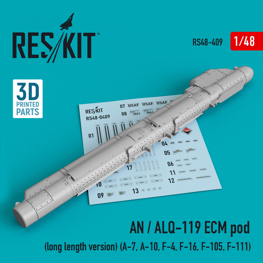 ResKit RS48-0409 1:48 AN / ALQ-119 ECM pod (long length version)