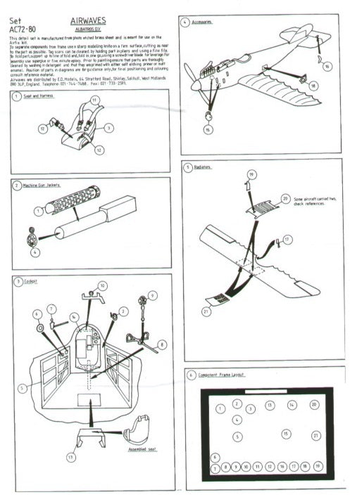 Airwaves (etched) AEC72080 1:72 Albatros D.V