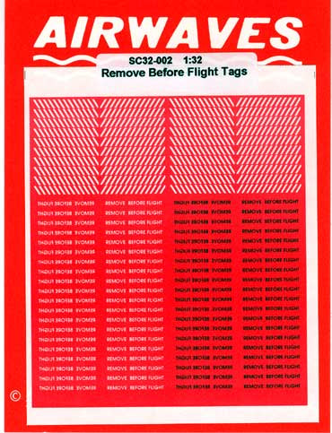 Airwaves AES48040 1:48 80 Remove Before Flight Flags RAF and USAF