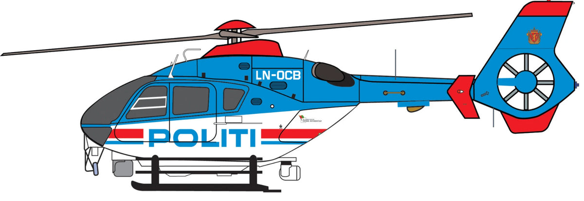 Lima November LN32-006 1:32 Norwegian Police Eurocopter EC135 both schemes