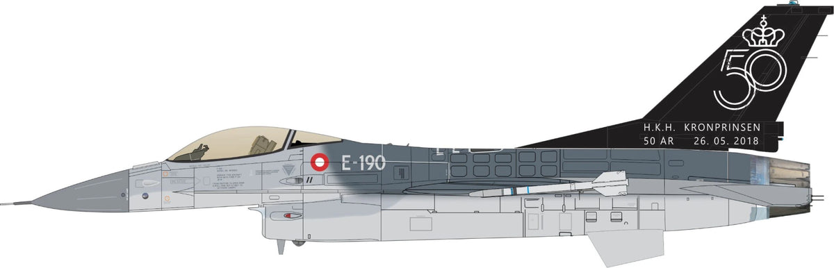 Lima November LN32-D10 1:32 RDAF/Royal Danish Air Force General-Dynamics F-16A E-190 H.K.H. 50 Year