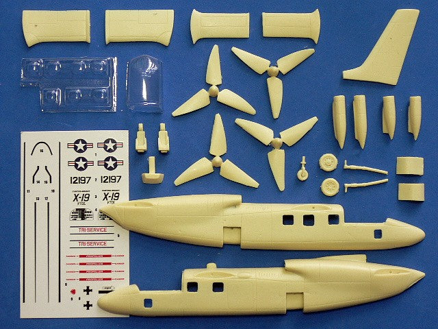 Anigrand Craftswork 2005 1:72 Curtiss-Wright X-19 Tilt-propellers VTOL experiment.