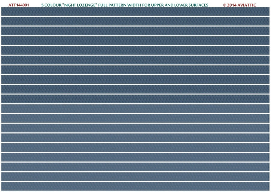 Aviattic ATT14401 1:144 5 colour 'night lozenge' full pattern width for upper and lower surfaces