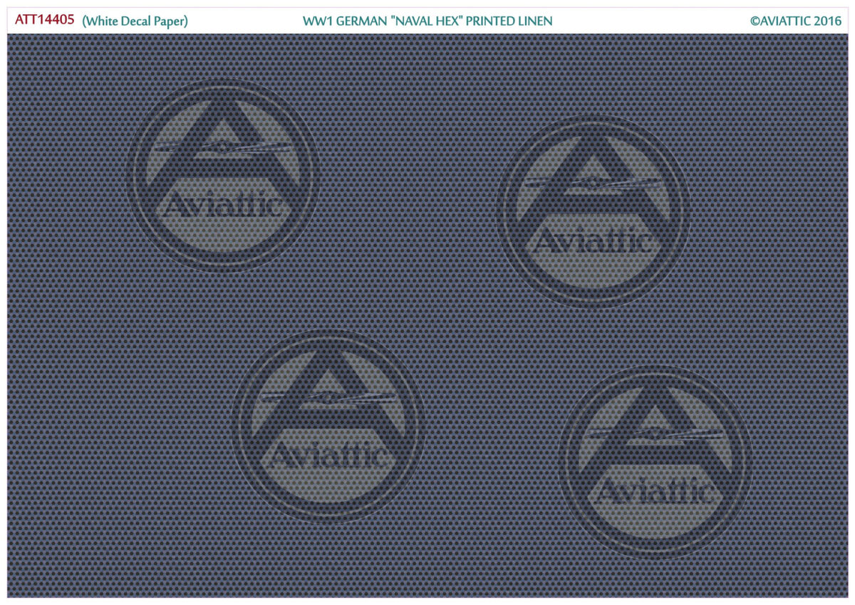 Aviattic ATT14405 1:144 (White Decal Paper) WWI German 'Naval Hex' Printed Linen