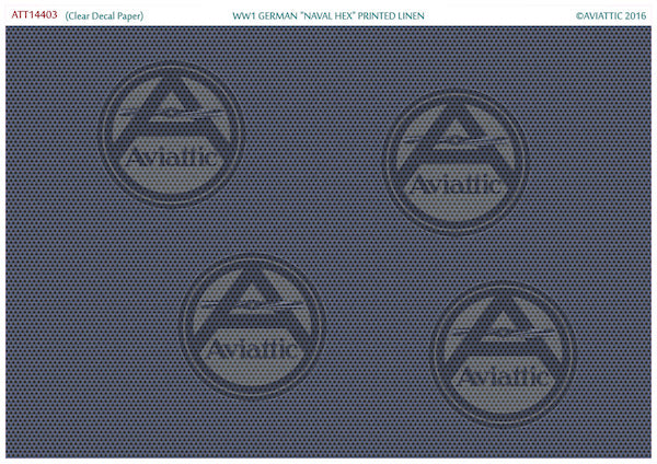 Aviattic ATT14403 1:144 (Clear Decal Paper) WWI German 'Naval Hex' Printed Linen
