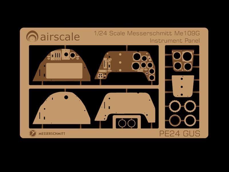 Airscale PE24GUS 1:24 Messerschmitt Bf-109G-2/Bf-109G-6 Multi-Media Instrument Panel