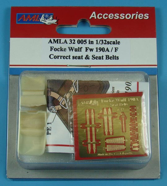 AML A32005 1:32 Focke-Wulf Fw-190 resin seat & P-E seatbelts