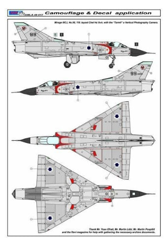 AML A48017 1:48 Dassault-Mirage IIICR/Tarmil (PUR set + PE Parts + Decal sheet