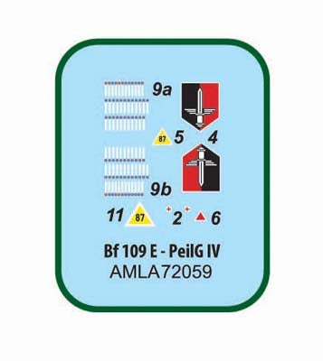 AML A72059 1:72 Messerschmitt Bf-109E-4 PeilG IV Day fighters with etched parts and decals