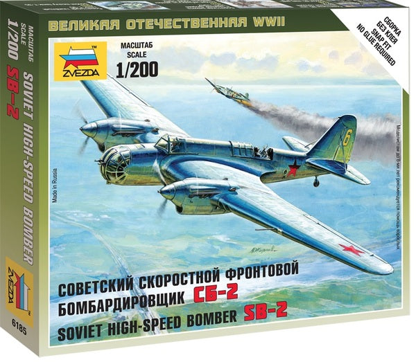Zvezda 6185 1:200 Tupolev SB-2 Soviet Bomber
