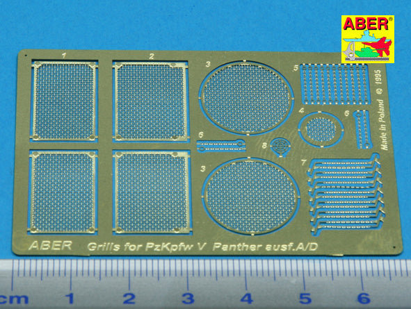 Aber 35G01 1:35 Grilles for Pz.Kpfw.V Panther Ausf.A/D