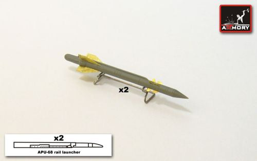 Armory ACA7244C 1:72 Kh-25MP (PRGS-2VP) (AS-12 'Kegler') + APU-68 launcher rail anti radar missile