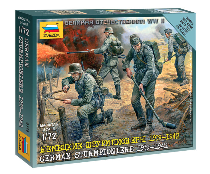 Zvezda 6110 1:72 German Sturmpioniers 1939-1942 - Snap Fit