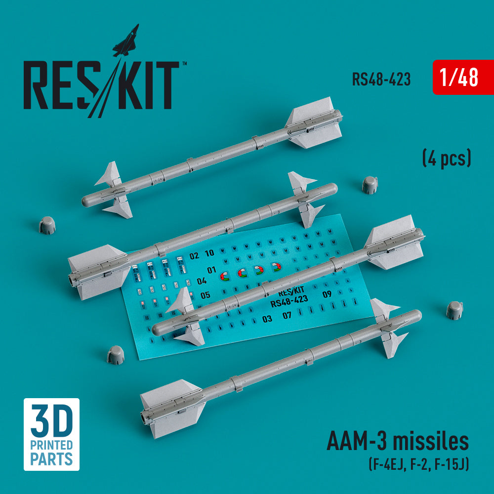 ResKit RS48-0423 1:48 AAM-3 missiles (4 pcs)