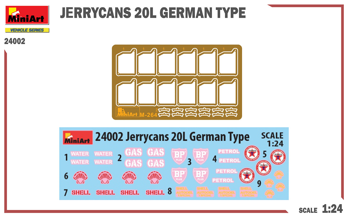 MiniArt 24002 1:24 Jerry cans 20L German Type