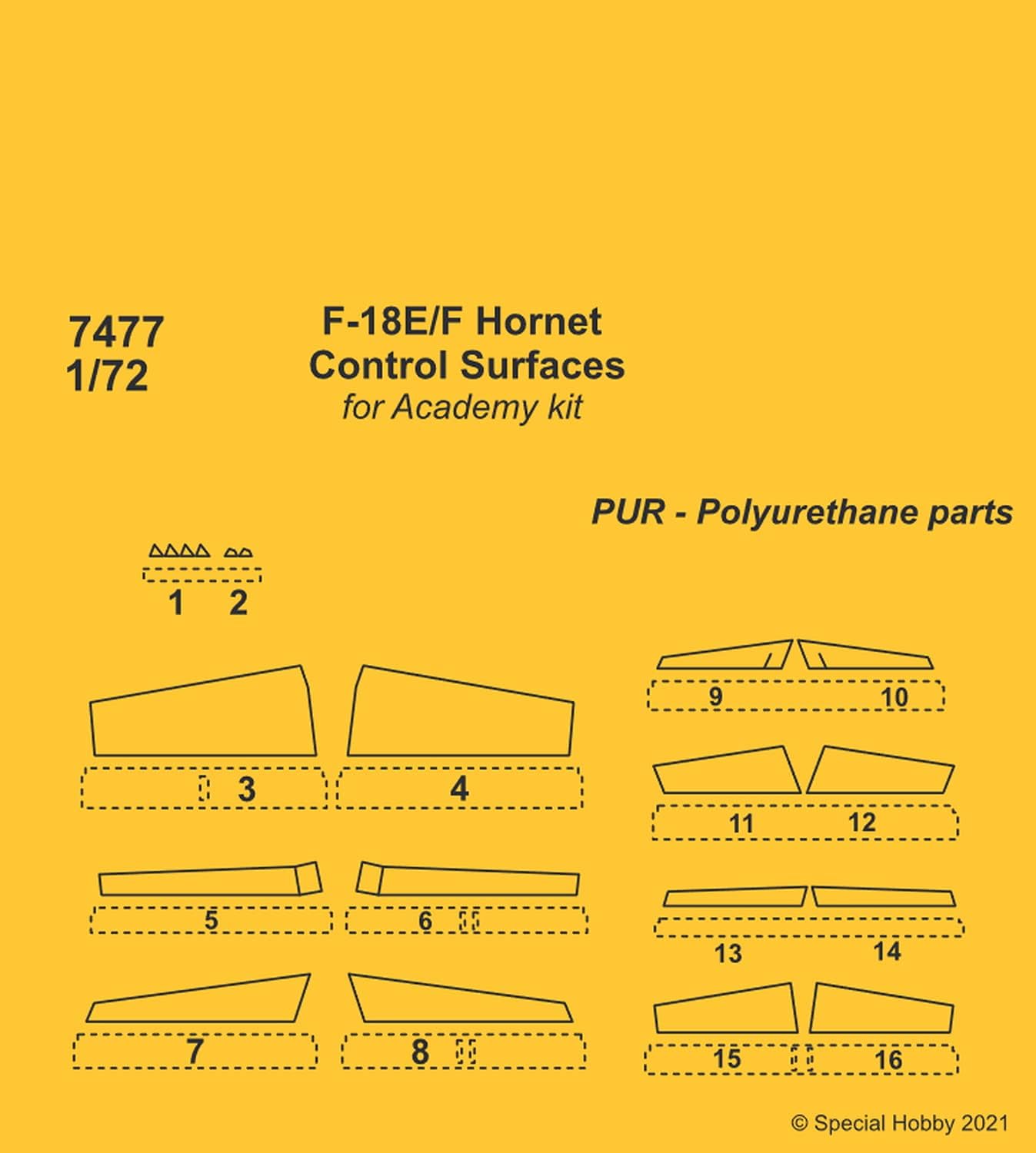 CMK 7477 1:72 Boeing F/A-18E Super Hornet Control Surfaces