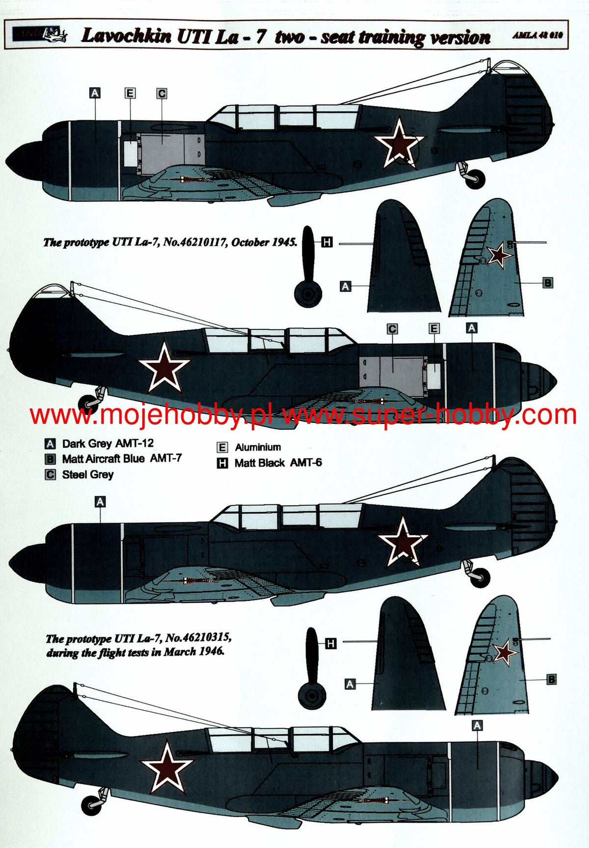 AML A48010 1:48 Lavochkin La-7 UTI