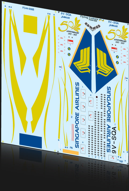 Flying Colors FC44006 1:144 Boeing 777 SINGAPORE AIRLINES (RR) 50th Anniversary 9V-SQA