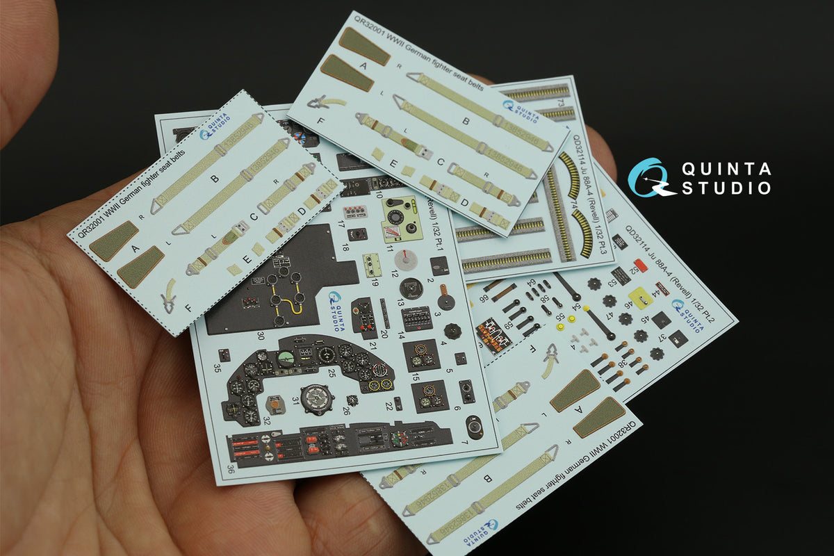 Quinta Studio QD32114 1:32 Junkers Ju-88A-4 (3D-Printed) & coloured Interior