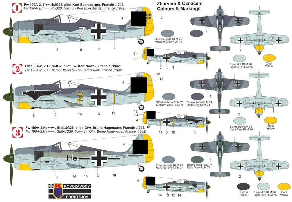 Kovozavody Prostejov 72490 1:72 Focke-Wulf Fw-190A-2 new mould