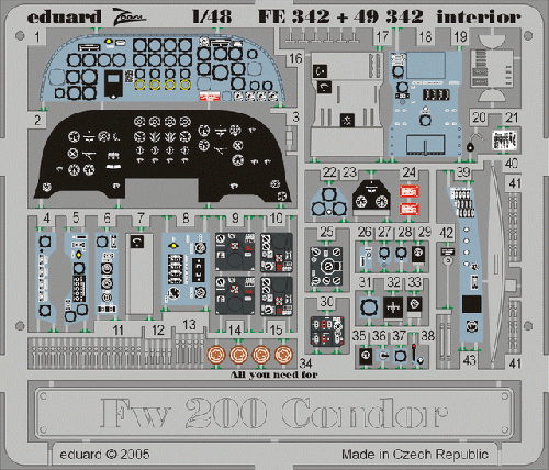 Eduard FE342 1:48 Focke-Wulf Fw-200 Condor interior