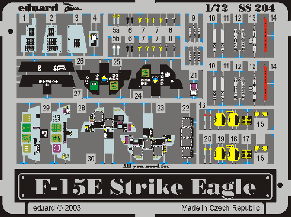 Eduard SS204 1:72 McDonnell F-15E Strike Eagle PRE-PAINTED IN COLOUR!