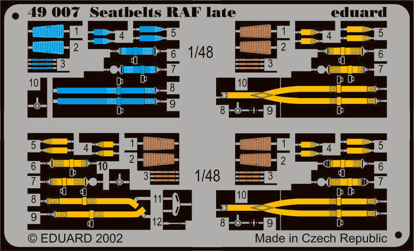 Eduard 49007 1:48 RAF Q-type late seatbelts